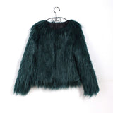 Women Fur Jacket Plush White Warm Coat
