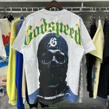 Godspeed T Shirts Masked Man Printed Cotton Crew Neck Short Sleeve Men and Women