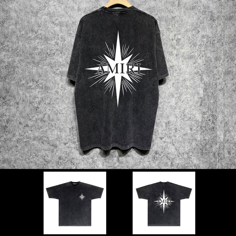 Amiri washed t-shirt star shield short sleeve