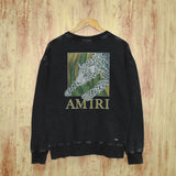 Amiri Distressed Sweatshirt Printed Trendy Pure Cotton