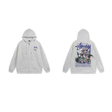 Stussy Hoodie Zip-Up Cardigan Fleece Hooded Sweater