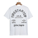 Palm Angels T Shirts Flame Skull Print T-shirt Loose Short Sleeve