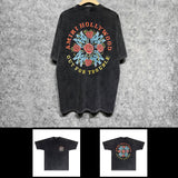 Amiri washed t-shirt floral printing short sleeve