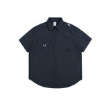 Unisex Shirt Retro Multi-Pocket Loose Casual