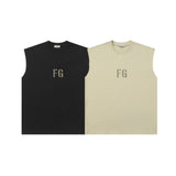 Fog Essentials tank spring summer FG letter crew neck casual vest