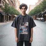 Mens Vintage T Shirt Short Sleeve T-Shirt Men