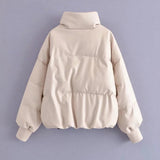 Women Cotton Coat Loose and Warm Leather Coat