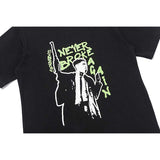 Vlone T Shirts Big V Figure Printing Stylish Loose Short Sleeve T-shirt Men and Women