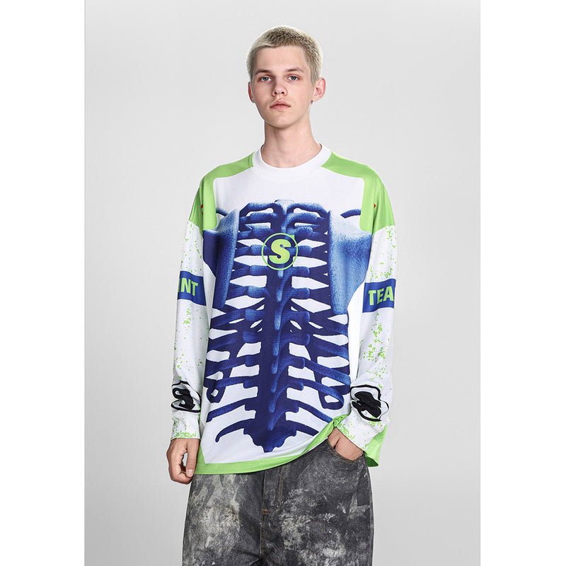 Men Long Sleeve Shirt Saint Michael Loose Long Sleeve Shirt