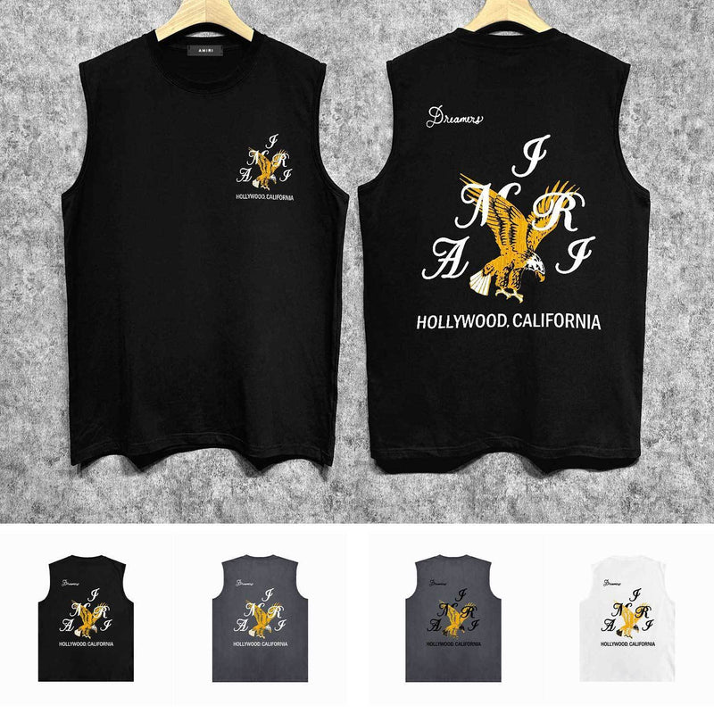 Amiri tank top hollywood eagle printing
