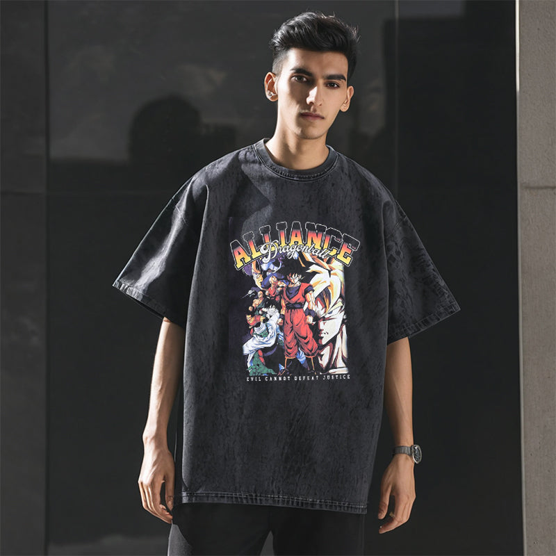 Mens Vintage T-Shirt Retro Short Sleeve T-Shirt