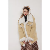 Unisex Coat Loose Winter Cotton Dress Warm Plush