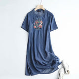 Women Dresses Summer Slimming Temperament Denim Dress