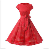 Betty Draper Valentine's Day Dress Vintage Dress round Neck Swing Dress