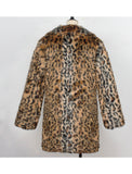 Women Fur Jacket Fluffy Leopard Coat Autumn and Winter