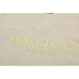 Fog Essentials T Shirts Spring/Summer FOG Season 9 Double Line Flocking Letter V-Neck Short Sleeves