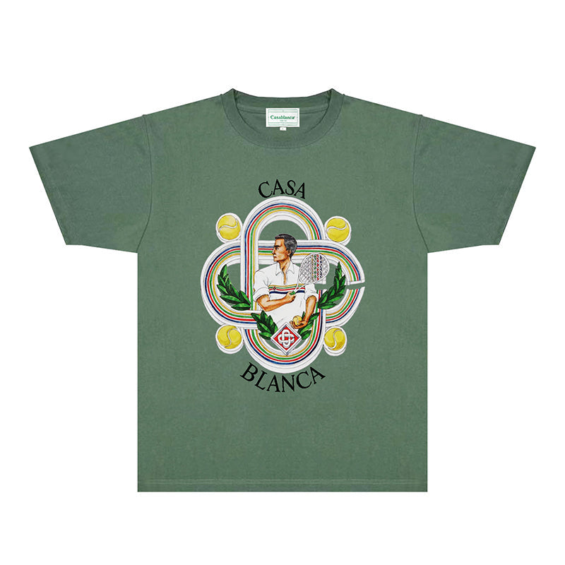 Casablanca T Shirts Fashion Print Street