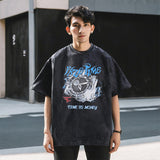 Mens Vintage T Shirt Short Sleeve Vintage Hip Hop