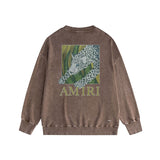 Amiri Distressed Sweatshirt Printed Trendy Pure Cotton