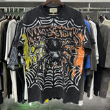 MAJESTIK T Shirts Tarantula Garment Dyed Printing Crop Tee