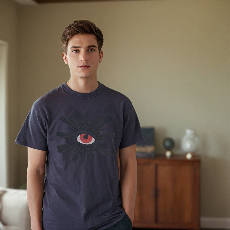 Men T Shirts Men's Full Vision Eye Short Sleeve T-Shirt