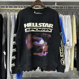 Hellstar Sweatshirt Autumn and Winter Smiley Kirin Arm Print