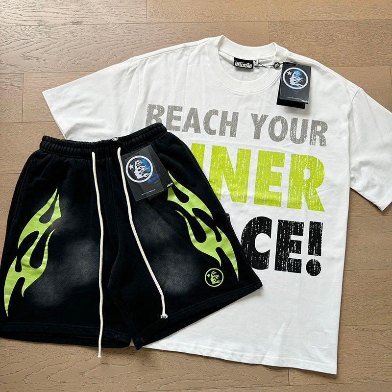 Hellstar T-Shirt And Shorts Two-Piece Set