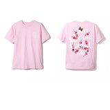 Anti Social Club T Shirt Short Sleeve Floral T-shirt Top Cotton