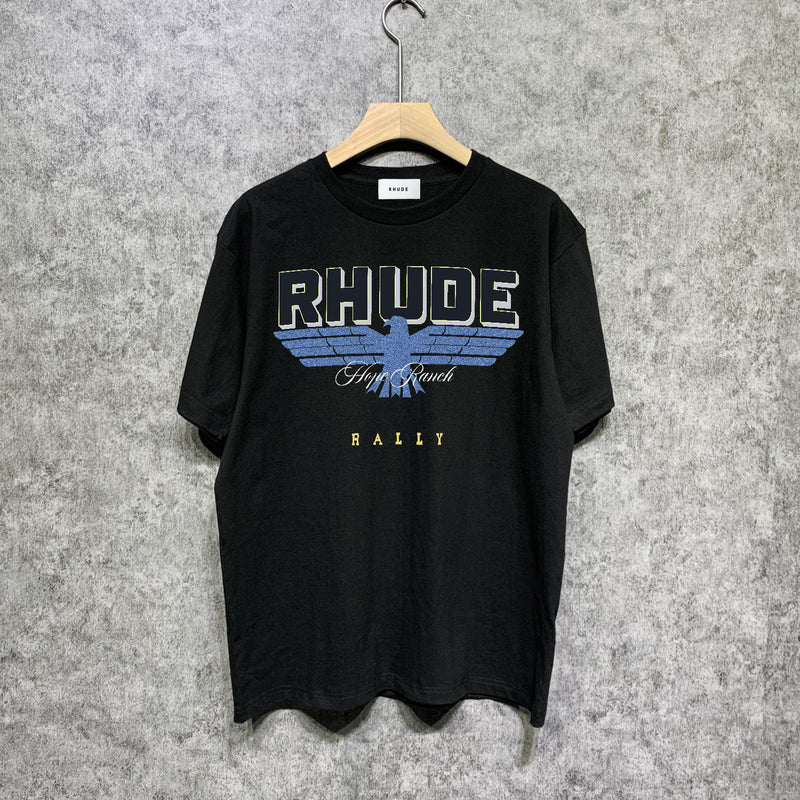 Rhude T Shirts Printed Trendy Pure Cotton