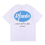 Rhude T Shirt Eagle Print Hip Hop Men's and Women's Same Loose Casual