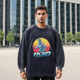 Mens Vintage Long Sleeve Shirt Vintage Wash Long Sleeve T-Shirt
