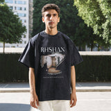 Mens Vintage T Shirt Wash Vintage Direct Injection Printing