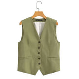 Women Vest Casual Fashion Set