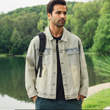 Mens Jacket Autumn Loose Vintage