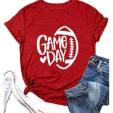 Game Day Football Shirt Women Football Season T shirt Short