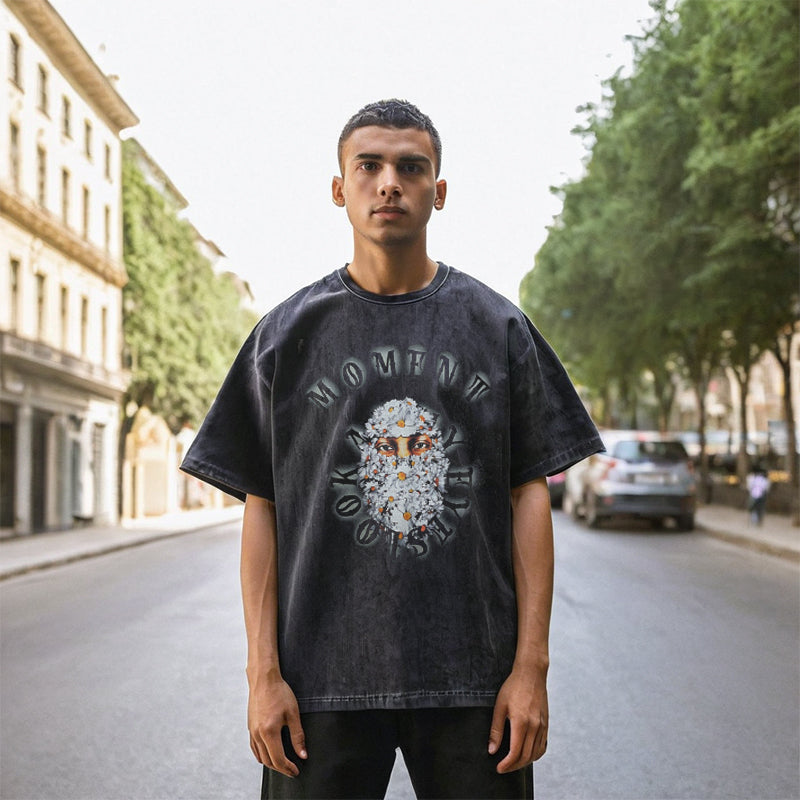 Mens Vintage T Shirt Short Sleeve T-Shirt Men's and Women's
