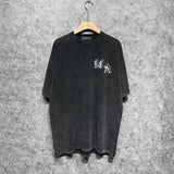 Amiri washed t-shirt ma printing short sleeve