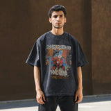 Mens Vintage T Shirt Washing Water Short Sleeve T-Shirt Men