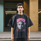 Mens Vintage T Shirt Vintage Washed Short Sleeve T-Shirt