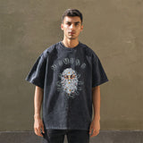 Mens Vintage T Shirt Half Sleeve T-Shirt Men