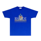 Rhude T Shirts Printed Trendy Pure Cotton