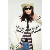Unisex Coat Couple Baseball Uniform Coat Warm-Keeping Cotton Clothing