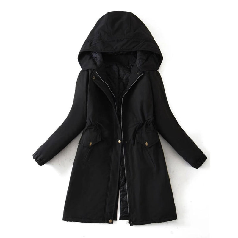 Women Cotton Coat Plus Size Loose Solid Color Cotton Jacket