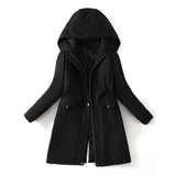 Women Cotton Coat Plus Size Loose Solid Color Cotton Jacket