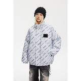 Unisex Coat Loose Thick Stand-up Collar Cotton-Padded Coat Winter Coat