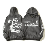 HS Hoodie Vintage Distressed Creative Printing