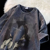 Men T Shirt Vintage Distressed Summer