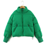 Women Cotton Coat Casual Simple Pure Color All-Matching Loose