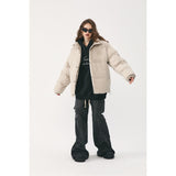 Unisex Coat Winter Stand-up Collar Cotton-Padded Clothes Thickened