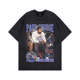 Men T-Shirt Retro Heavy NBA Star Print